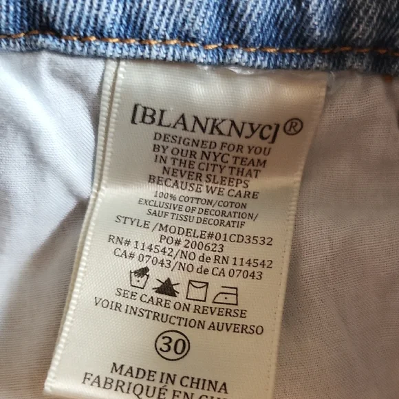 Blank NYC Pearls Front And Back Blue High Rise Jeans - Picture 6 of 11